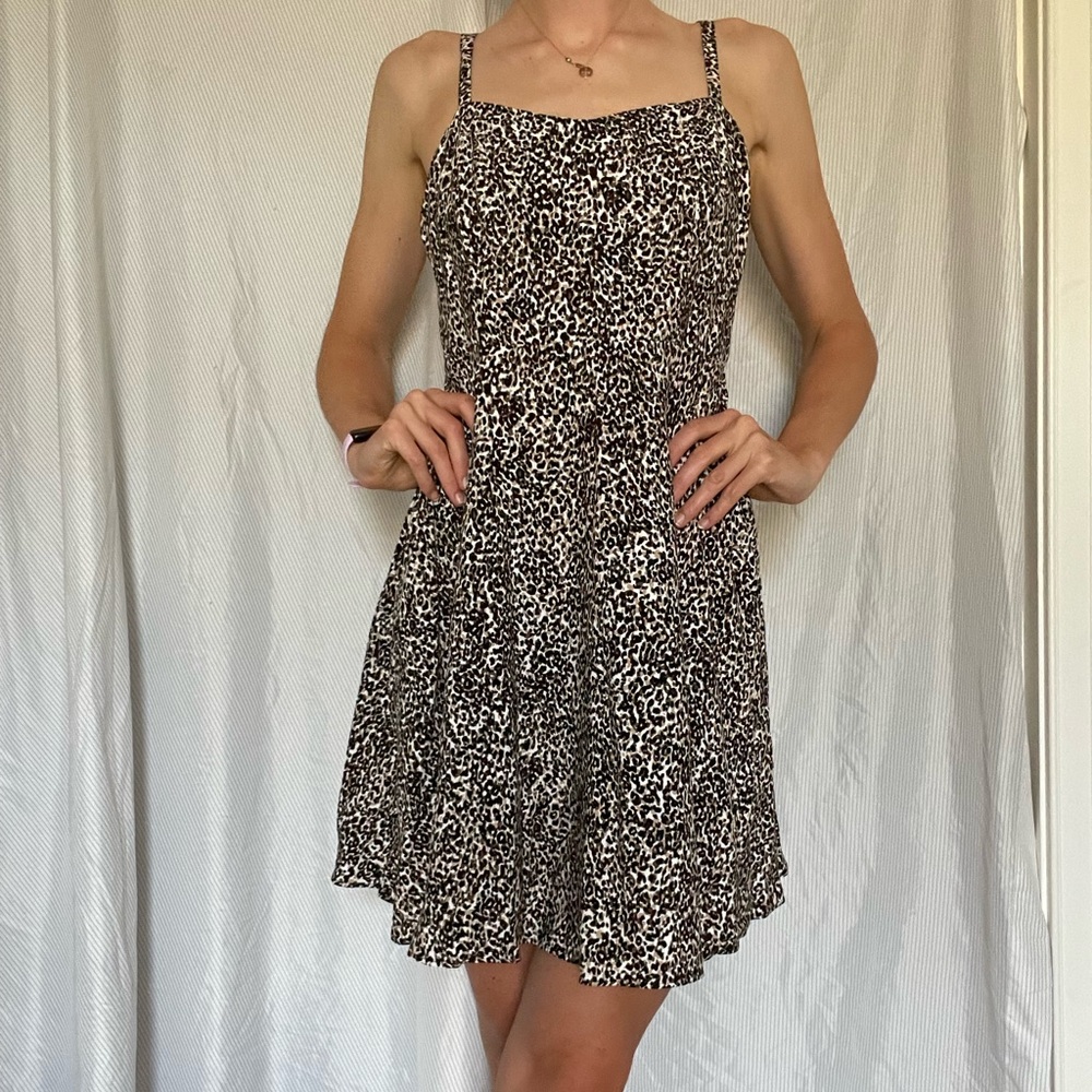 Cheetah print midi dress